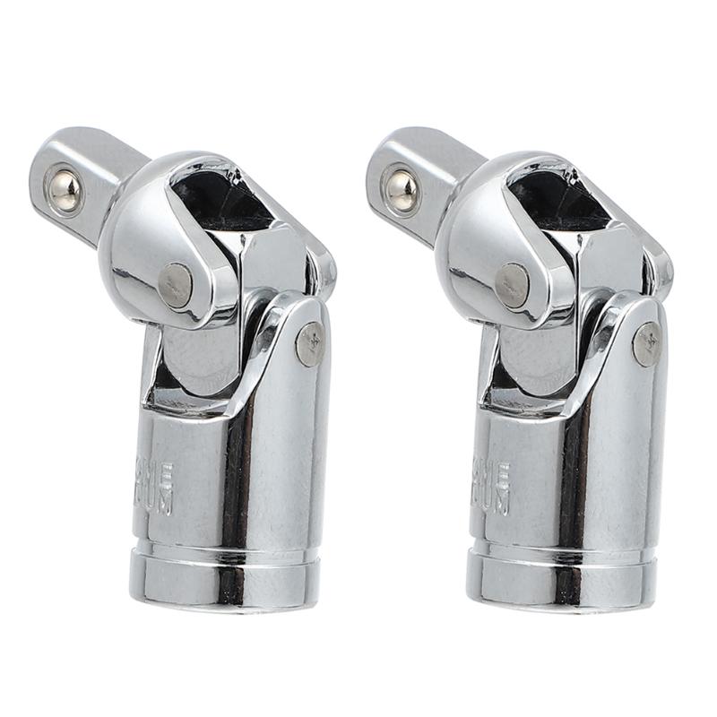 

Elbow & Knee Pads 2 Pcs Universal 1/4 Rotary Gimbal Joint Sleeve Steering Socket Durable Wrench Adapter Manual Impact Tool, Silver
