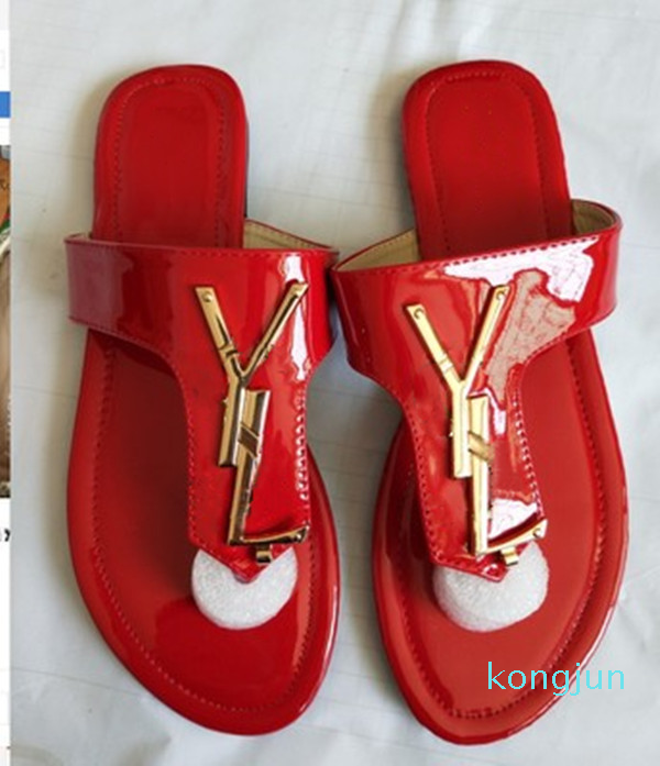 

women sandals Woman Casual flip-flops red sandals rubber sole with web strap womens Slippers 30 color Dress Shoe YSLong Size 34--42, 24