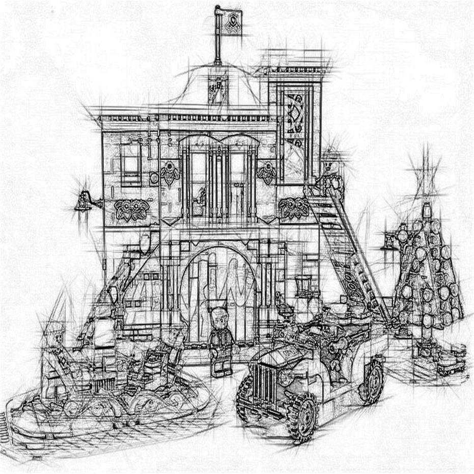 

1197pcs New Holiday Winter Village Fire Station 36014 DIY Model Building Kit Blocks Gifts Boys Bricks Compatible With 10216260E