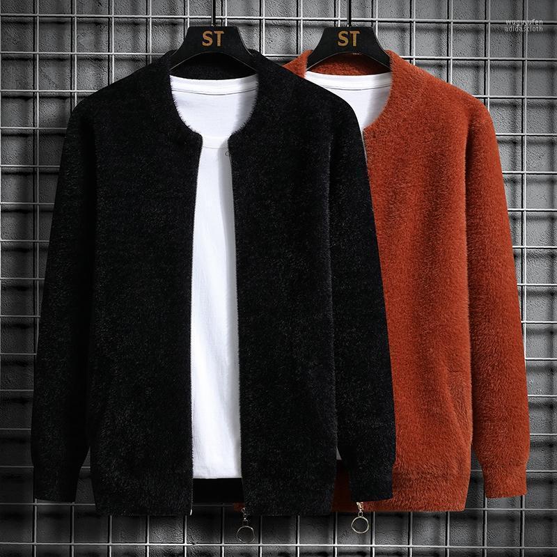 

Men's Sweaters 2022 Trend Simple Zip Cardigan Sweater Slim Knitted Jacket, Black