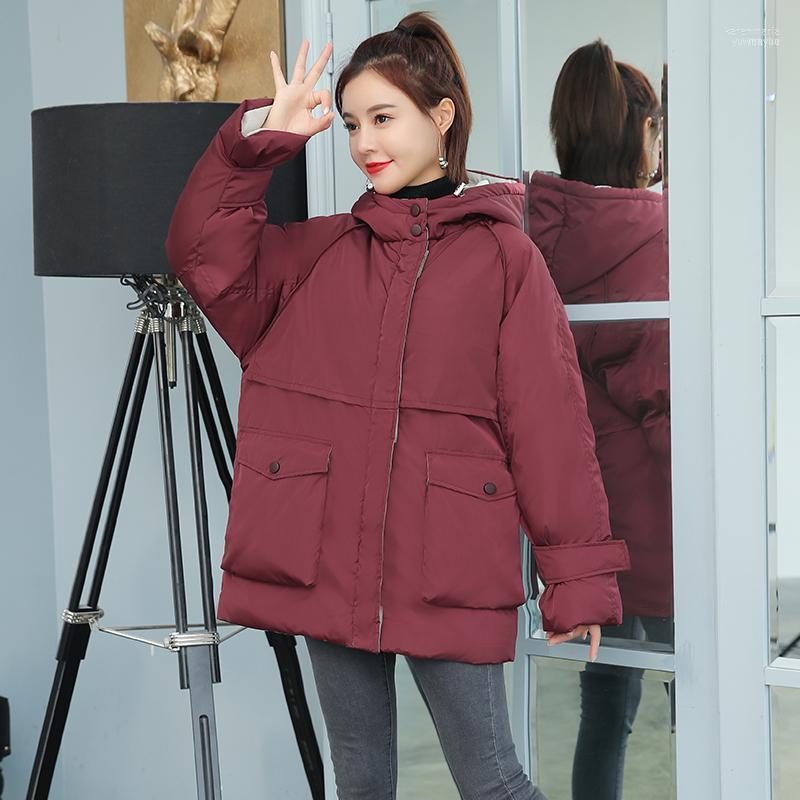 

Short Hooded Parka Winter Jacket Women Solid Casual Thick Warm Female Fashion Oversize Coat1 Kare22, Beige