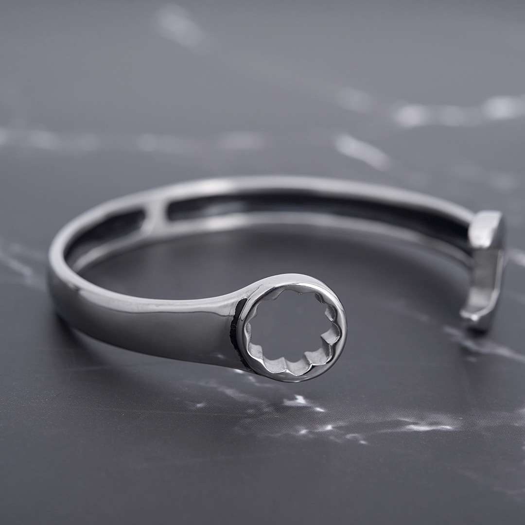 

Bracelet Stainless Steel Personalized Simple Wrench Screw Popular Open Bracelet