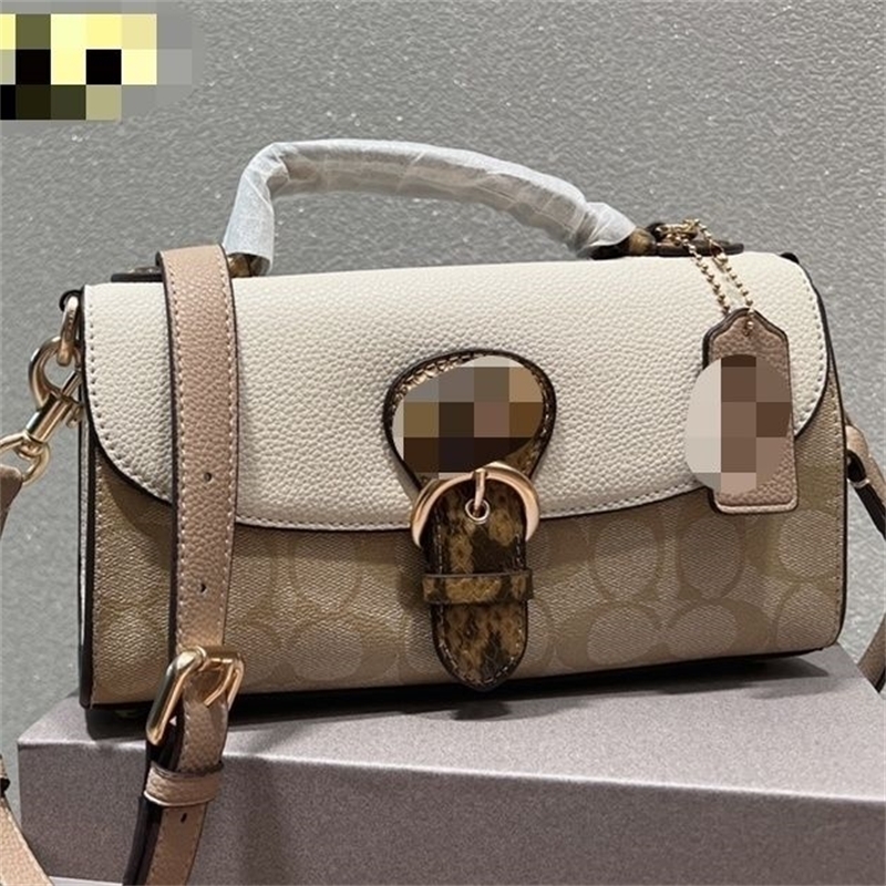

Designer coac Handbags New Snake Pattern Womens Bag Messenger Handbag Contrast Color Matching More Comfortable to Carry Back Versatile Artifact in Summer Yzl, Sky blue