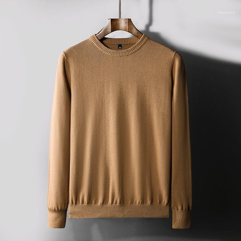 

Men's Sweaters Men Pullovers O-Neck Mens Sweater Solid Color Cotton Basic Vintage Long Sleeve 2022 Oversize
