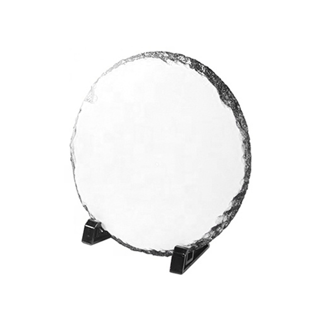

6 inch Round Sublimation Blank Slate Frame White Heat Dye Transfer Rock Photo Plaque Blanks