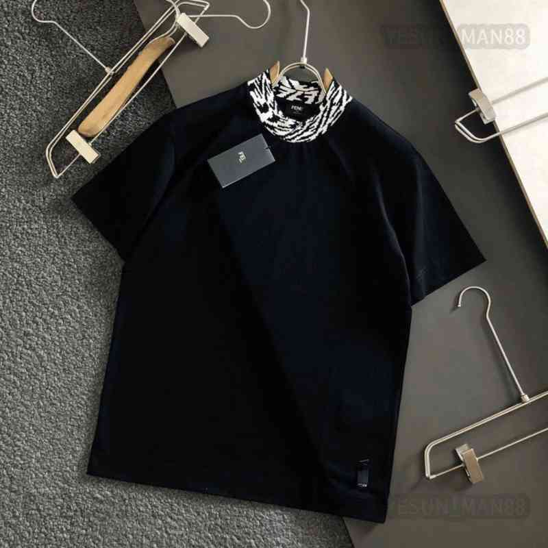 

Designer Luxury Fends Classic Fende T Shirt FF Little Monsters Water Ripple Printed Round Neck Mens And Womens Summer Loose Short Sleeve Tee