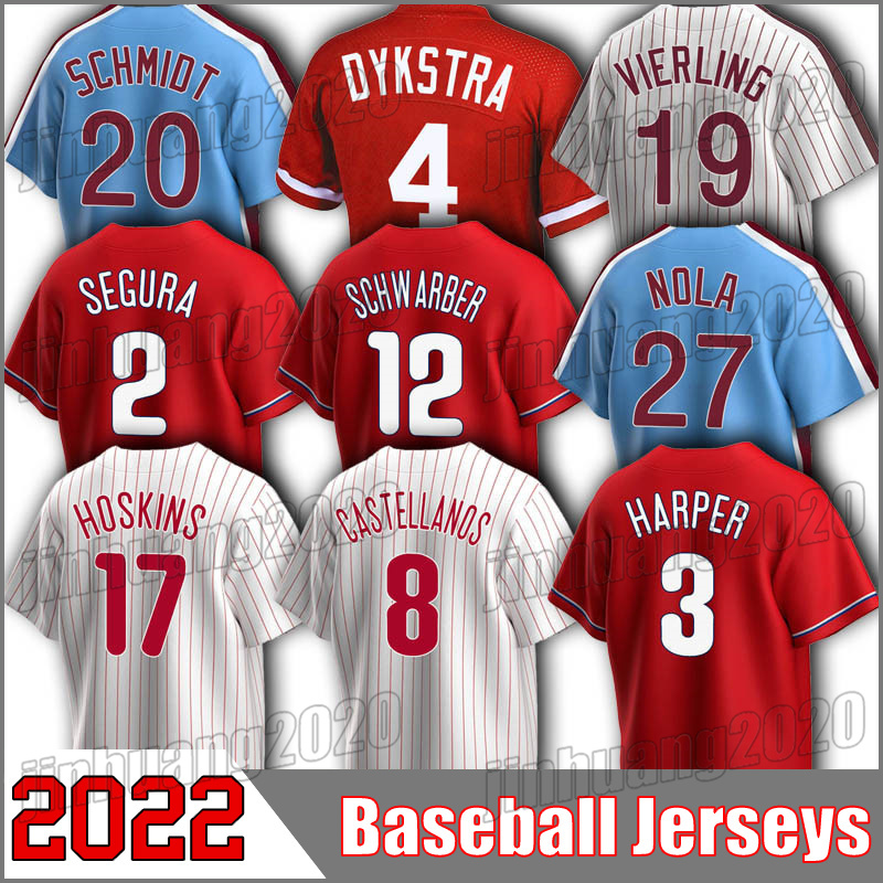 

3 Bryce Philadelphia Harper Baseball Jerseys Kyle Schwarber Brandon Marsh Rhys Hoskins JT Realmuto Jersey Nick Castellanos Aaron Nola Jean Segura Bohm Bryson Stott, Woman custom jersey (fcr)