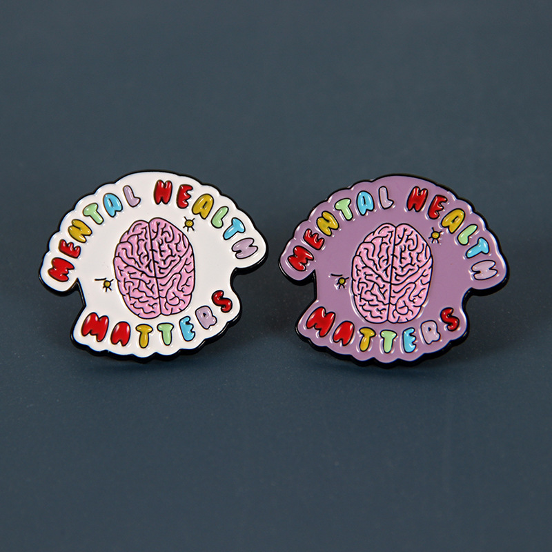 

Mental Enamel Pin Wellbeing Fight The Psychology Therapy Disease Awareness Brain Depression Anxiety Inspirational Brooch 5551 Q2