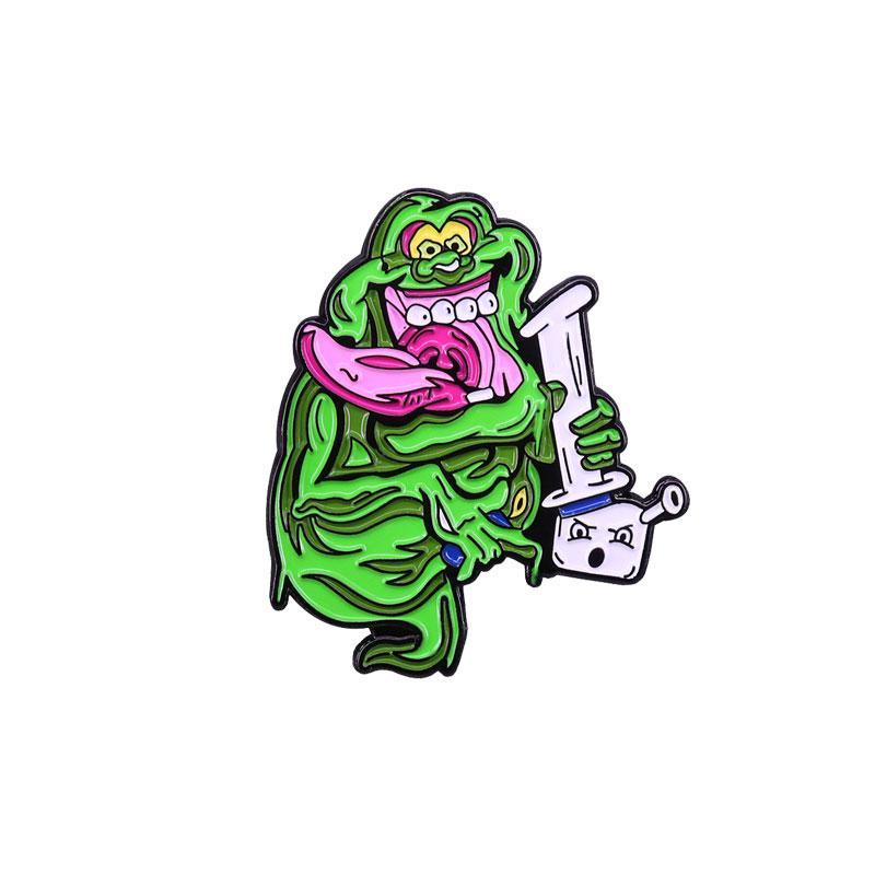 

Pins, Brooches Ghostbusters Slyme Enamel Pins Cute Metal Cartoon Brooch Men Women Fashion Jewelry Gifts Anime Movie Novel Hat Lapel Badges, As picture