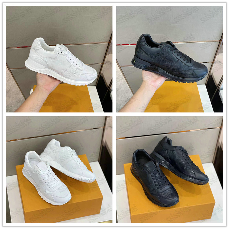

Men's Run Away Trainers Designer Shoe Monograms Embossed Leather Luxurys Sneakers Trainer Runner Sports Casual Shoes Rubber Outsole