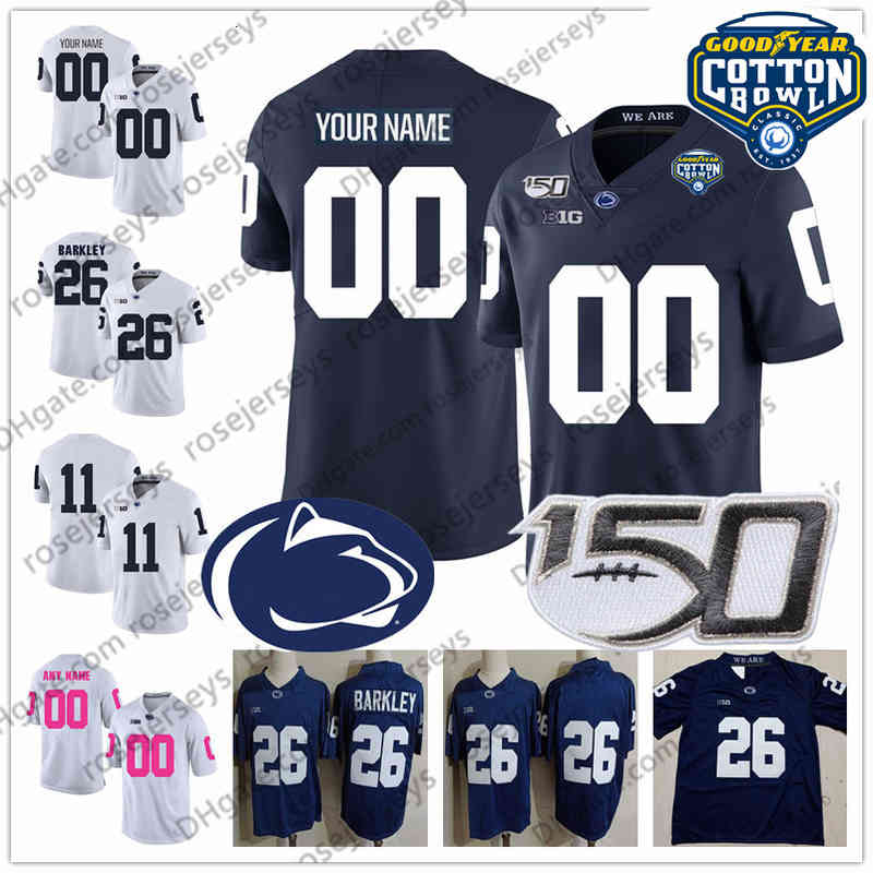 

Custom PSU Penn State Nittany Lions Football Jersey Sean Clifford KJ Hamler Jahan Noah Cain Dotson Parsons Freiermuth Ford Cotton Bowl 150TH, Navy blue (only number )