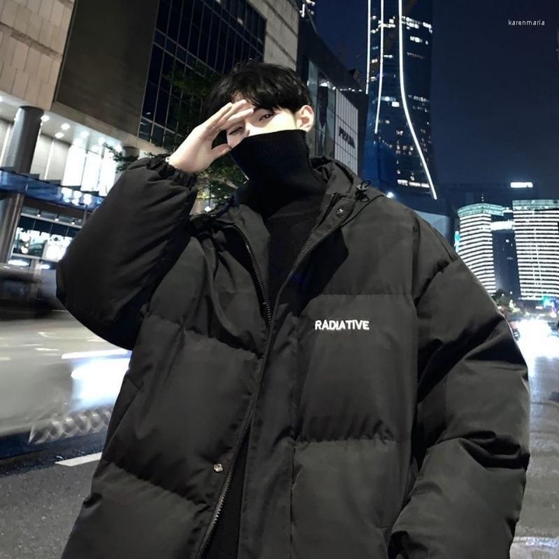 

Men's Down & Parkas Cotton-padded Jacket Couple Loose Hooded Thick Padded Winter Coats Men Clothing Kare22, Sky blue
