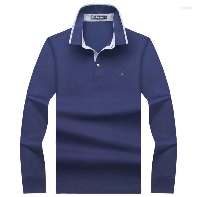 

Men' Polos Autumn Men' Lapel Long Sleeve T-shirt Solid Color Shirt Loose Large Business Casual Bottom ShirtMen' Men'sMen' Mild22, Black