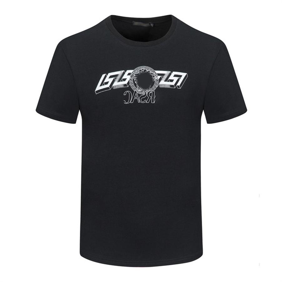 

Mens Womens Designers T Shirts Summer Loose Tees Fashion Brands Man  Casual Shirt Luxurys Printed Clothing Street short SleevePure cotton Medusa Clothes, Black