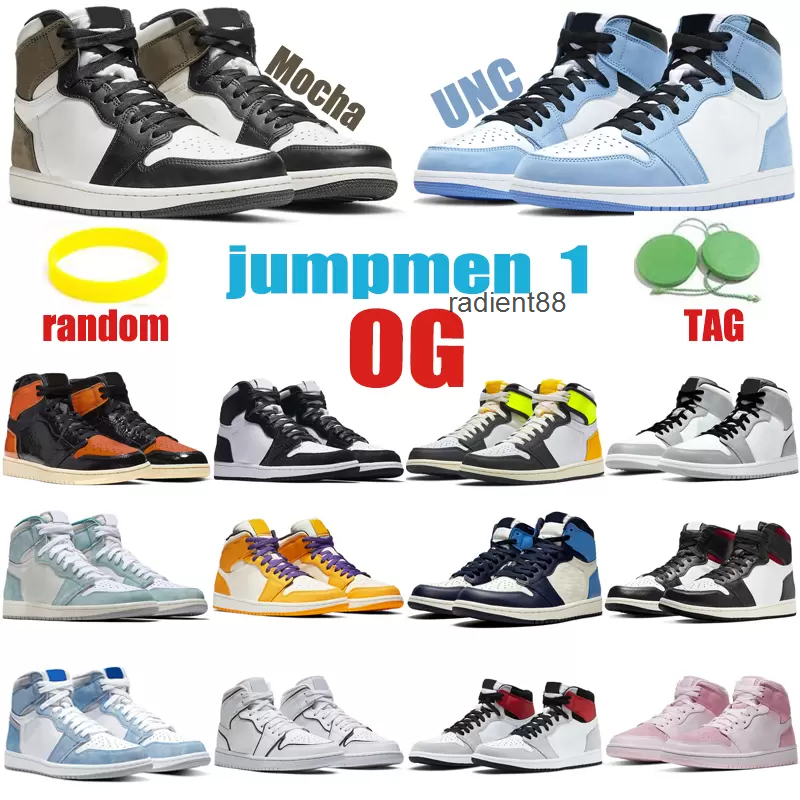 

OG retro shoe 1 jumpmen 1s mens Basketball Shoes Sneakers trainers Sports Dark Mocha University Blue Hyper Royal Light Smoke Grey