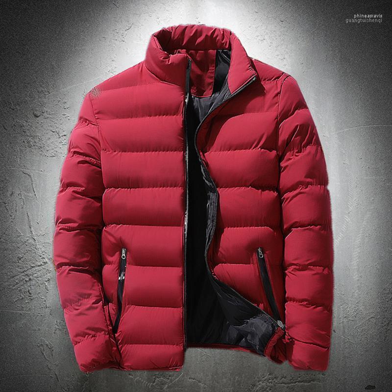 

Men's Down & Parkas Men Jacket Stand Collar Cotton Padded Coat Mens Autumn Winter Thick Puffer Lightweight Warm Plue Size 4XL Phin22, Lightblue