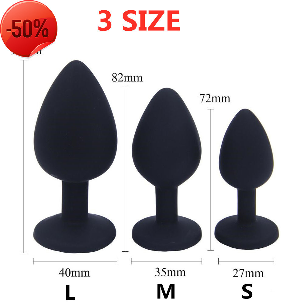 Silicone Anal Removable Jewel Decoration Butt Plug Sex Prostate Massager Anus Toys for Women Man Couple Gay Tail Plug Sex shop for couples-image-768139222
