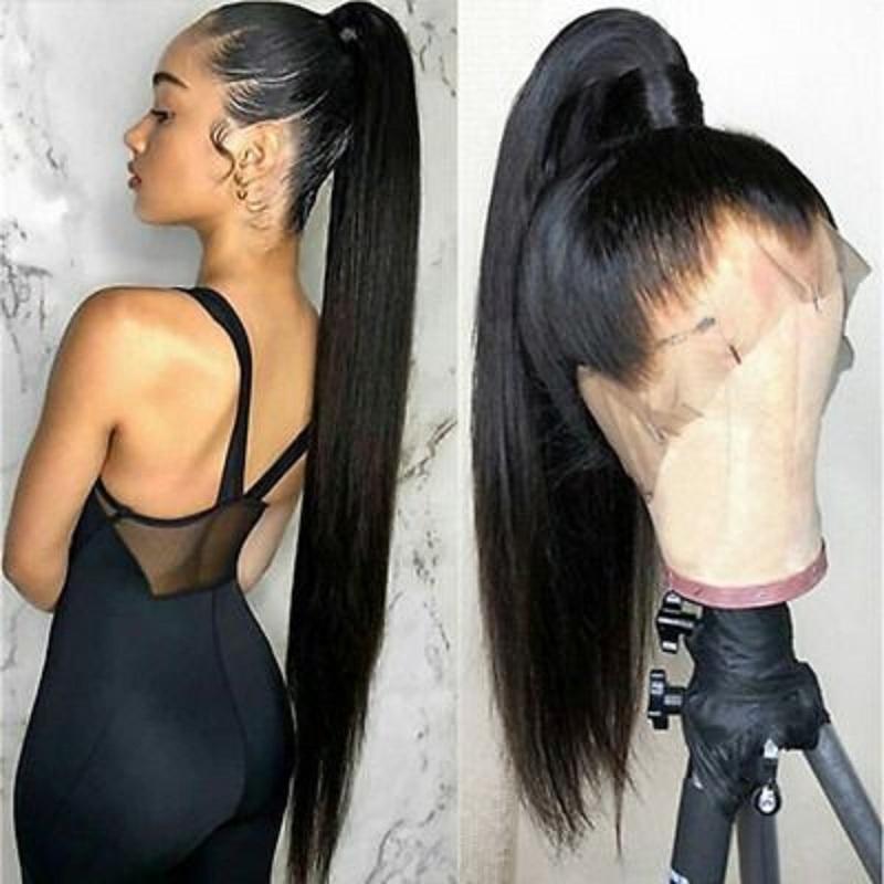 

Lace Wigs Hairmoda 8-40 Inches 13x4 Straight Front Human Hair For Black Woman Pre Plucked Peruvian Tape In, As pic