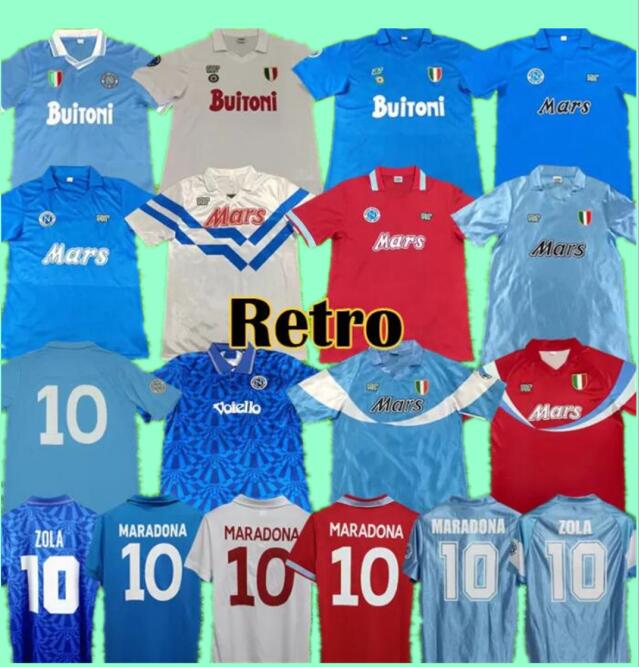 

1987 1988 Napoli Retro Soccer Jerseys 87 88 Coppa Italia SSC Napoli Maradona 10 Calcio kits Classic Vintage Neapolitan Footba