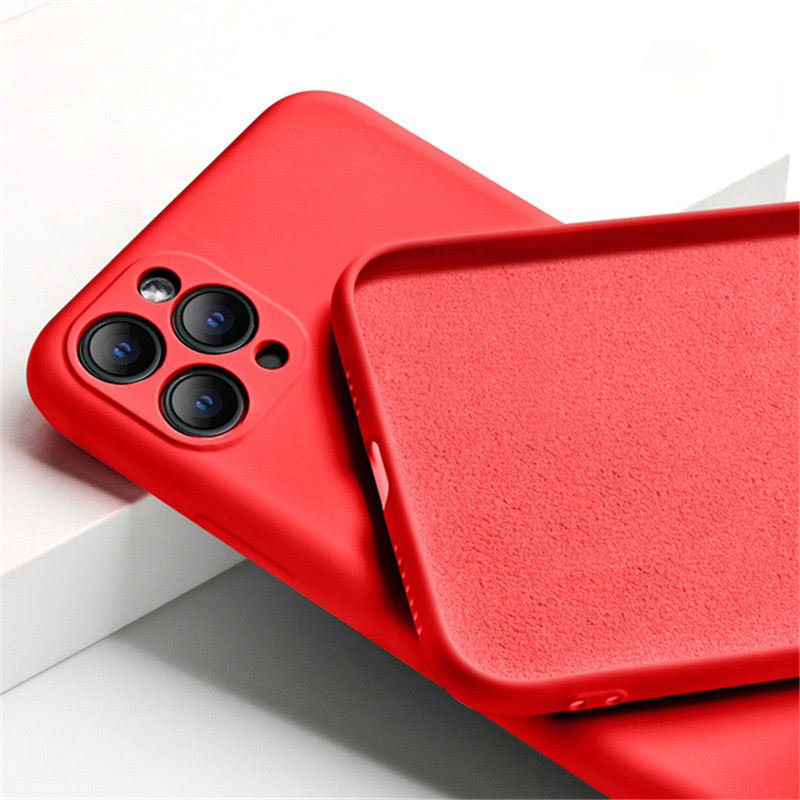 

Liquid Silicone Cases Lining fluff Scratch-resistant Shockproof Soft Cover Case With Retail box For iPhone 13 12 Mini 11 X Xs Xr Pro Max 8 7 Plus Magsafe Case, Leave message what color you need