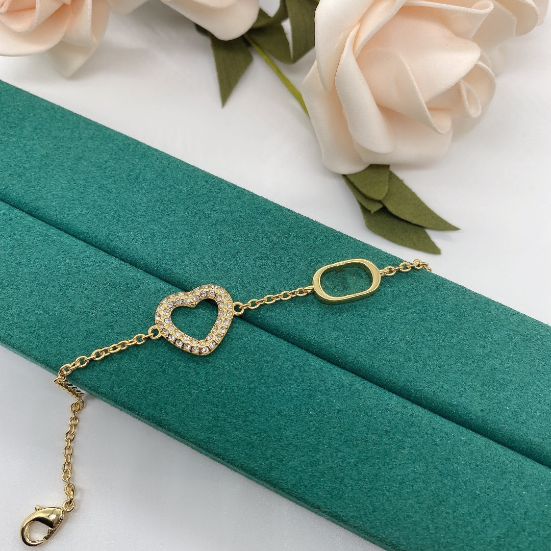 2022ss Womens Designer Bracelet Orologi Jewelry Luxury Diamond love Bracelets Hand Catenary Das Armband Women D Bracelet ShouLian Golden Letter P