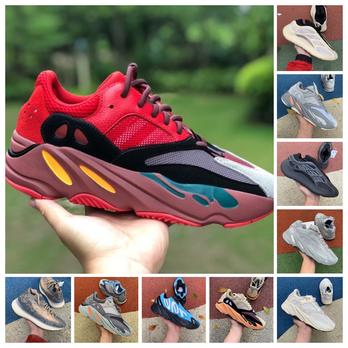 

Designer Hi Res Blue Red 700 V2 Men Women Sports Shoes Runner Sea Bright Blue 700S Enflame Amber Geode Alvah Azael Static Magnet Wave Solid Grey Tephra Trainer Sneakers, Dont send shoe box