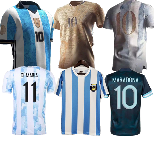 

Argentina Commemorative Edition 2022 men+kids kit soccer jersey Retro 1986 21 22 Maillots de foot Maradona special badge Player version football shirt uniform, 20/21 home