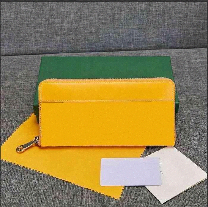 

Long Wallets CARD Holders bags Zipper purse Fashion Genuine Leather long two-fold Goya Orange Richelieu Coated Canvas Wallet Man Women Paris Style [With Box] f4IV#