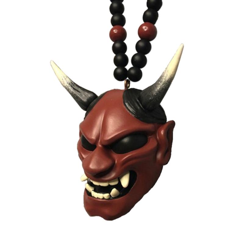 

Car Organizer Little Halloween Samurai Pendant With Beads Hanging Ornament Decors Rearview Mirrors Bring Lucky R2LC