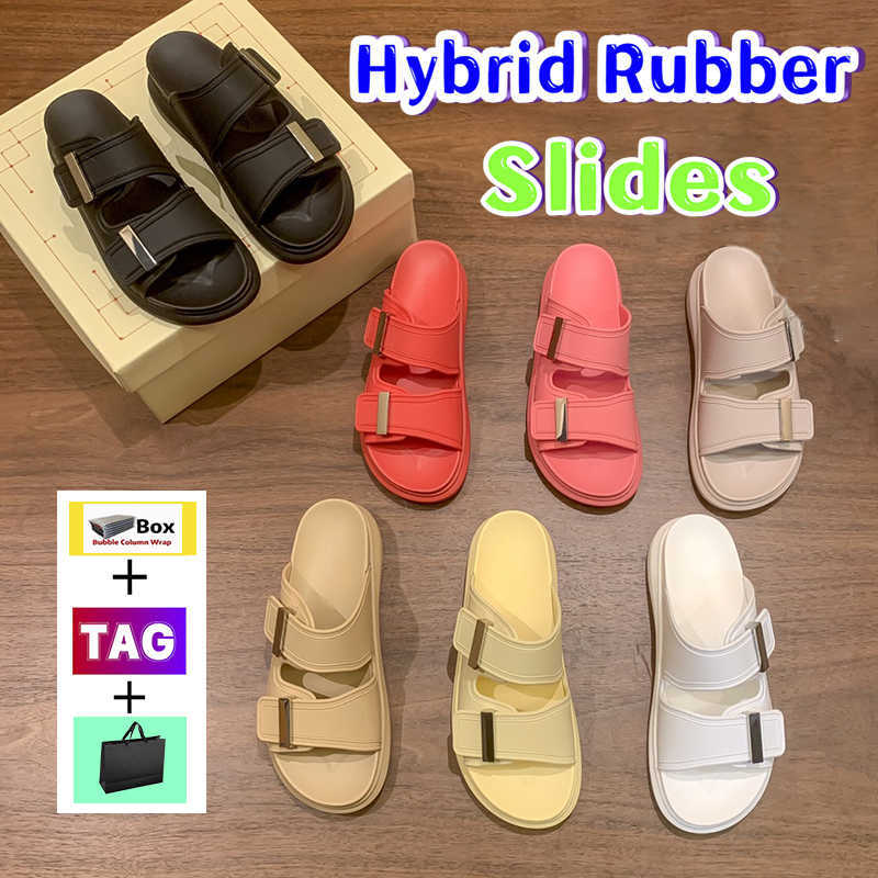 

Designer Sandals Hybrid Rubber Slide Luxury Women Slippers Flat Heel Summer Indoor Outdoor Slides Fashion Beach Sandals Sandal Coral Tea, #1- coral