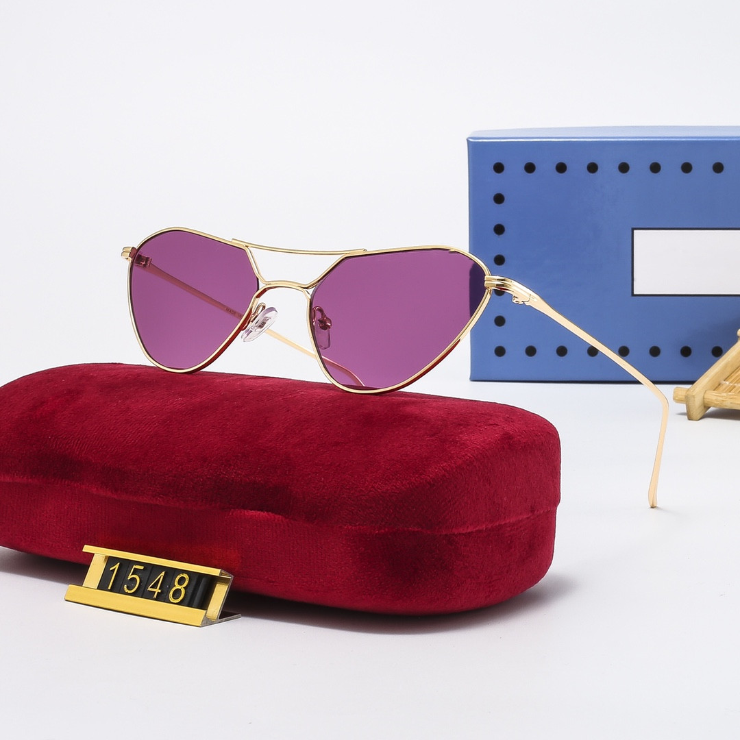 

Luxury Women and Men Sunglasses Fashion 1548Full Frame Ladies Vintage Retro Brand Designer Oversized Female Leisure Sun Glasses Tide 2022