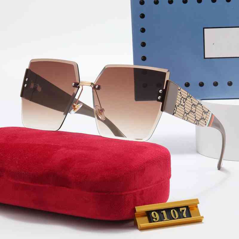 

New sunglass large frame glass fashion sunglass 9107