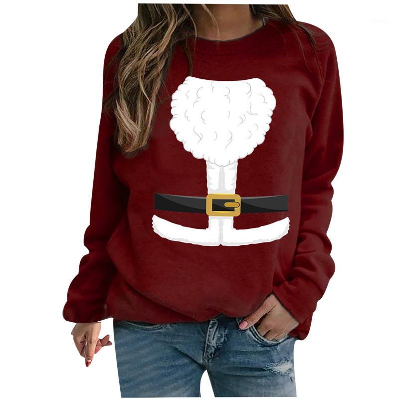 

Winter Womens Blouse Casual Tops Ladies Christmas Print Sweatshirt Sudadera Mujer Moletom Feminino Oversized Hoodie Women' Hoodies & Sweats, Black