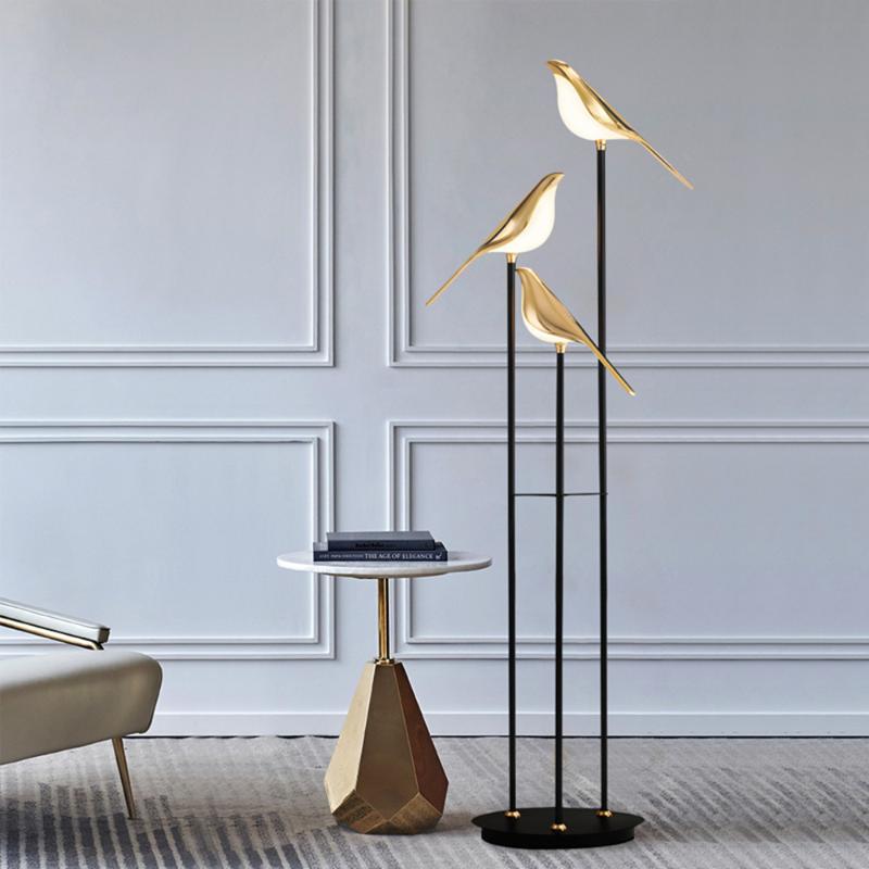 

Floor Lamps Nomi Lamp Led Postmodern Bird Electroplating Golden Garden Reading Bedroom Study Living Room Luxury