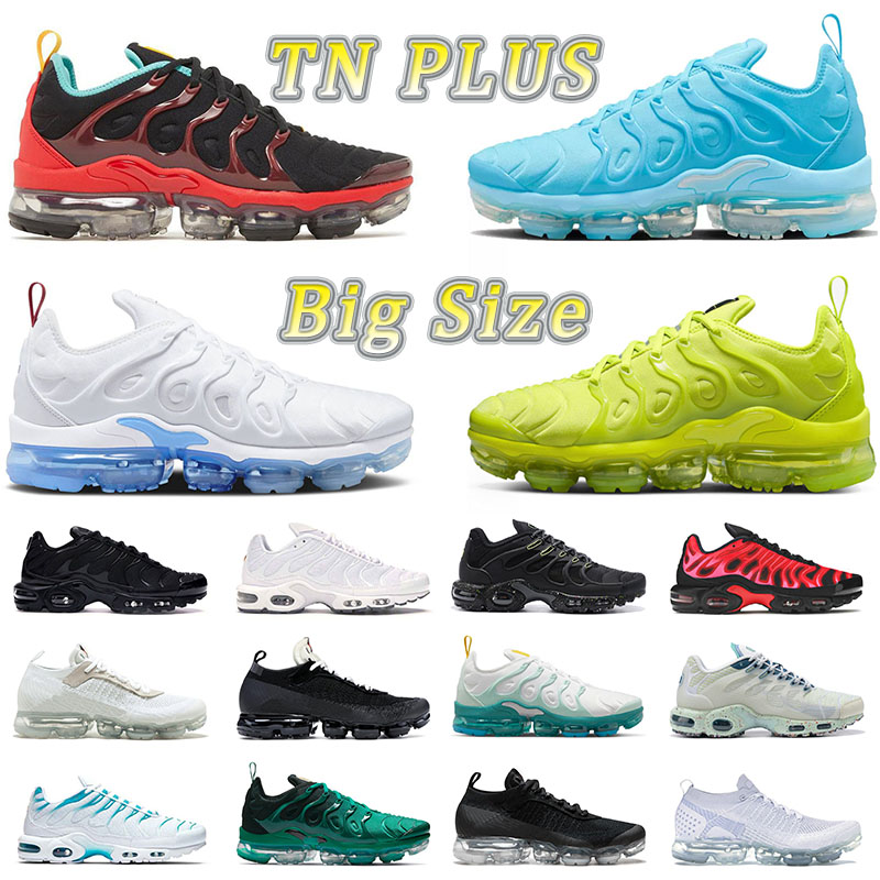 

High Quality Tn Plus Designer Running Shoes For Mens Womens Eur 46 47 University Blue Atlanta Tennis Terrascape Fly Knit Flynit Sports Sneakers Trainers Big Size 12 13, 36-45 triple black black symbol