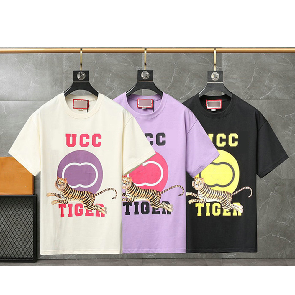 

2022 Newest Designer Men's T Shirts Tee Shirts High Quality Cotton Round Neck Tiger Animal Icon Summer Casual Leisure Loose Short Sleeve Male Clothings, Price difference