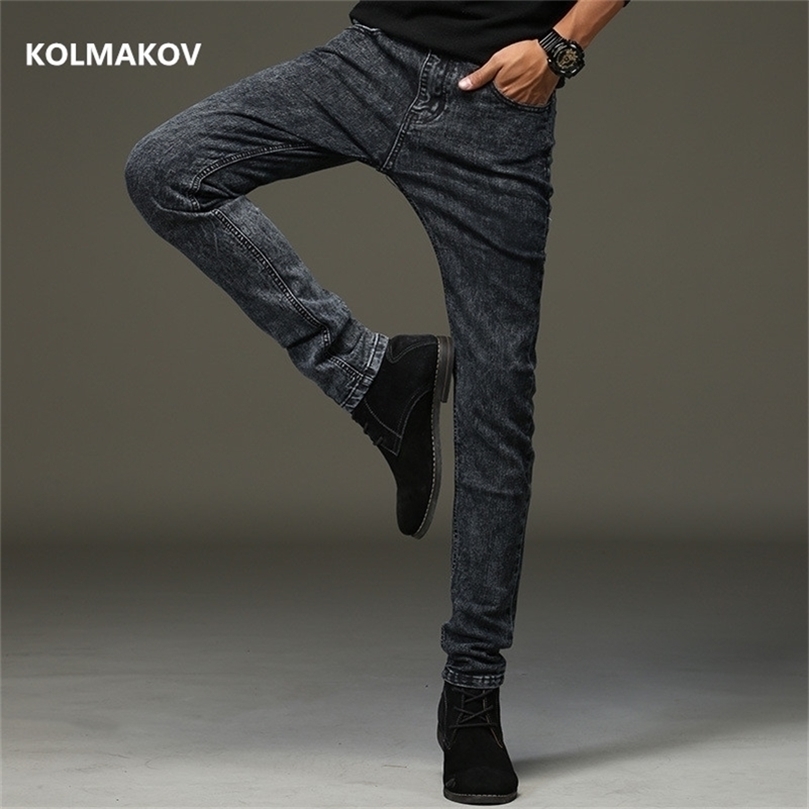 

spring arrival jeans high quality casual slim elastic jeans men skinny jeans men men's pencil pants size 27- 201128, Black