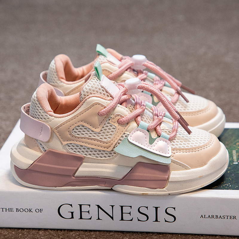 

Children Shoes Sport Breathable Boys Sneakers Brand Kids Shoes for Girls Trainers PEclass Casual Child Flat Tennis Shoes, Gray