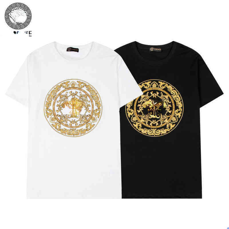 Manches courtes 2022 Medusa broderie haute densité été à manches courtes T-shirts pour hommes et femmes vêtements brodés t-shirts pour hommes