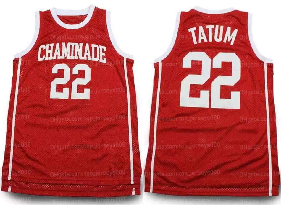 

Custom Jayson Tatum #22 Basketball Jersey Chaminade College Preparatory School Jerseys Men's Stitched Red Any Name Number XXS-6XL Top Quality, As shown