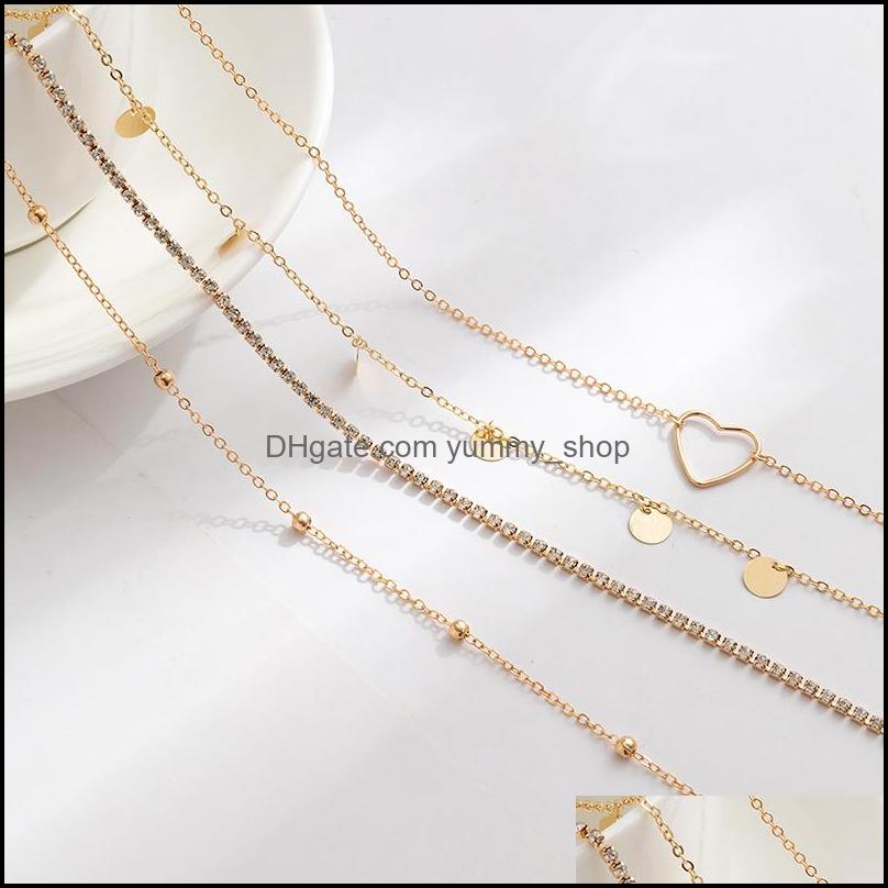 

Belly Chains Body Jewelry Sexy Beach Laminated Body-Chain Heart Glitter Claw Chain Rhinestone Mtilayer Mti-Layer Panties Design Retro Metal