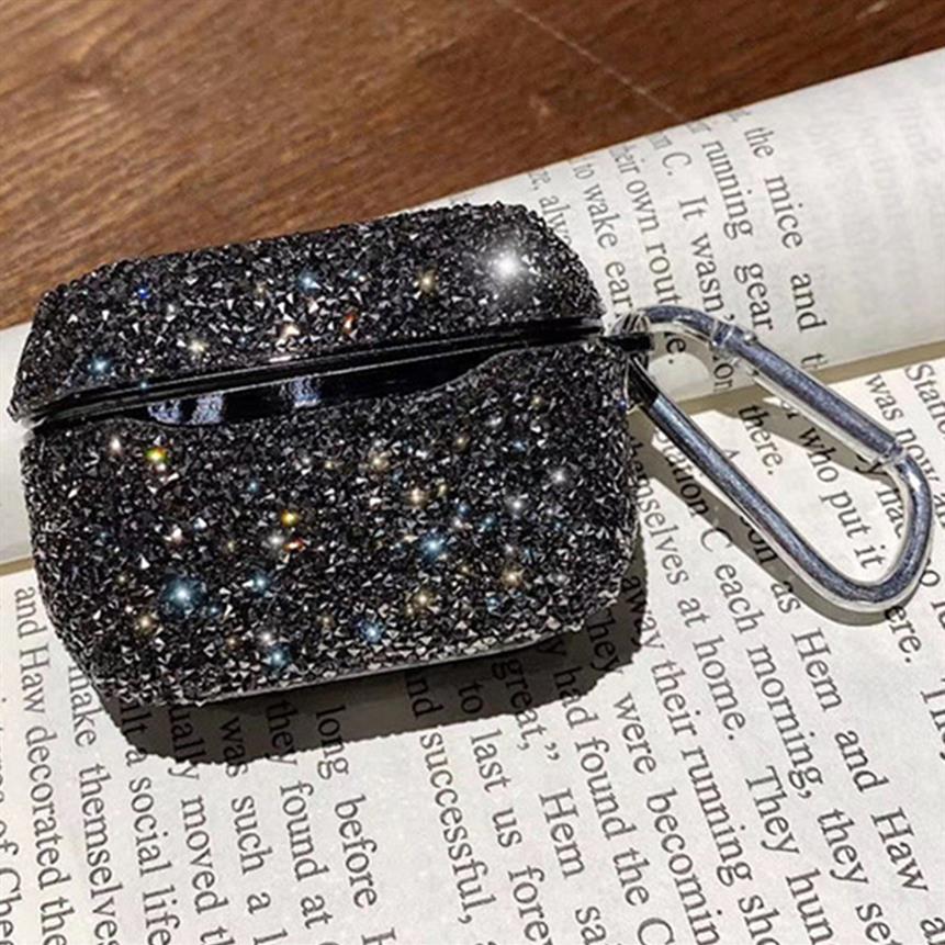 

For Airpods case, Luxury Designer Bling Glitter Rhinestone Case for Airpod Pro 3 Case for Apple Airpod 1 2 Silver Diamond Cover Ai214Y