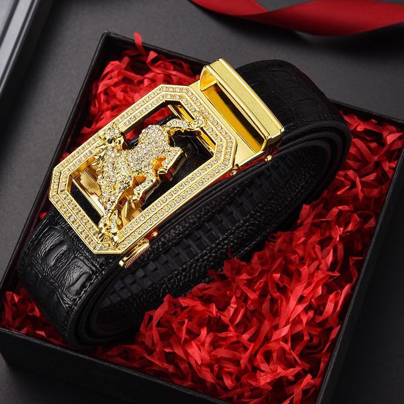 

Belts Men High Quality Automatic Luxury Buckle Designers For Business Work Strap Casual ZD2152, Black