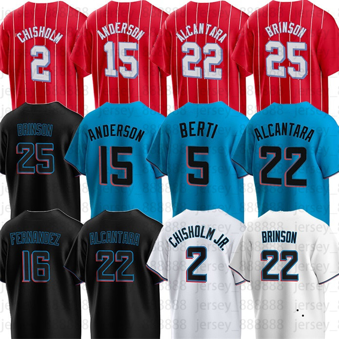

Jazz Chisholm Jr Jorge Soler Sandy Alcantara Brian Anderson Baseball Jerseys Miguel Rojas Jesus Aguilar Joey Wendle Avisail Garcia Miami Avisail Garcia Cole Sulser, Custom cool base men jersey