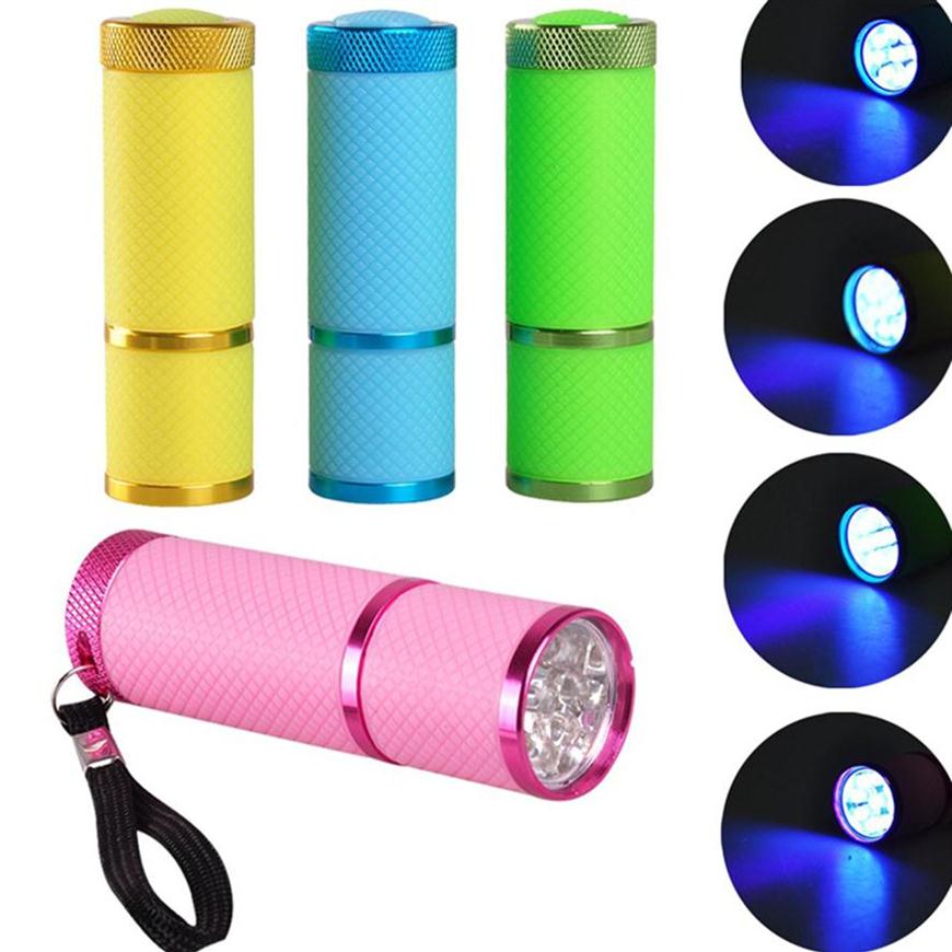

Mini UV Led Light Lamp Nail Dryer for Gel Nails 9LED Flashlight Portability Dryer Machine222y3105