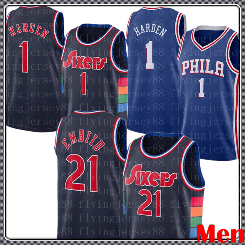 

1 Jame man Harden Jersey joel 21 embiid Allen 3 Iverson Basketball Jerseys Tyrese 0 Maxey 666, New