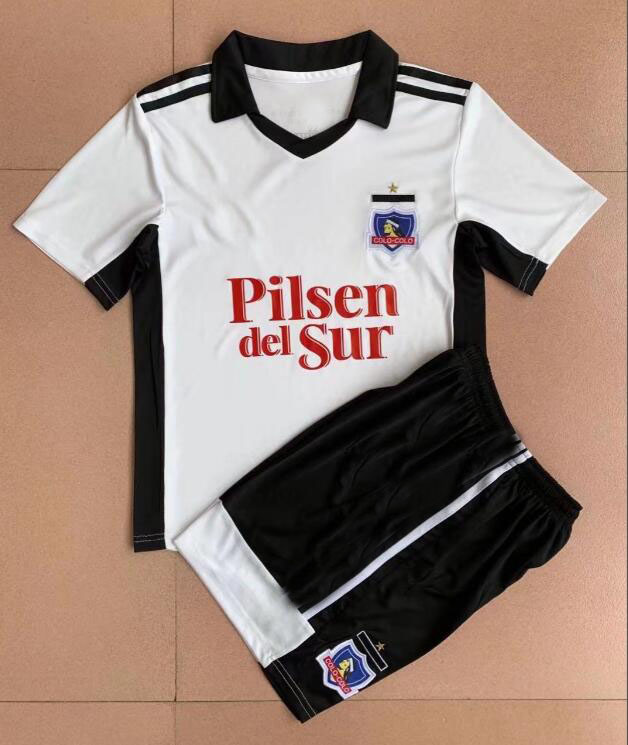 

2022 2023 colo colo home away soccer jersey 22 23 adult white black short sleeve football shirts with shorts top thailand