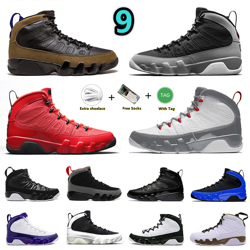 

Jumpman 9 9s mens basketball shoes Olive Concord Fire Red IX Particle Grey Chile red Change the world Dream It UNC LA Oreo Bred space jam men trainers sports Sneakers, Pay for box