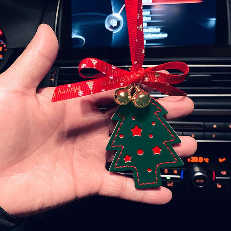 

Interior Decorations Christmas Models Leather Car Decoration Pendants Creative Rearview Mirror PendantsInterior