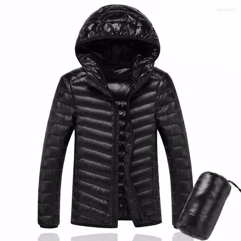 

Men's Down & Parkas 2022 Spring And Autumn Men Hooded UltraLight Wihite Duck Coat Warm Jacket Line Portable Package Mens Pack Jackets Guin22, Black